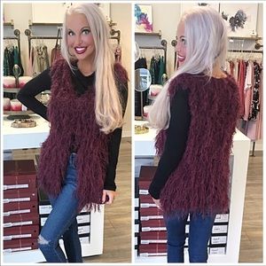 *Reposh* 🎁💜Knit shaggy purple sweater vest size medium kfabdesigns